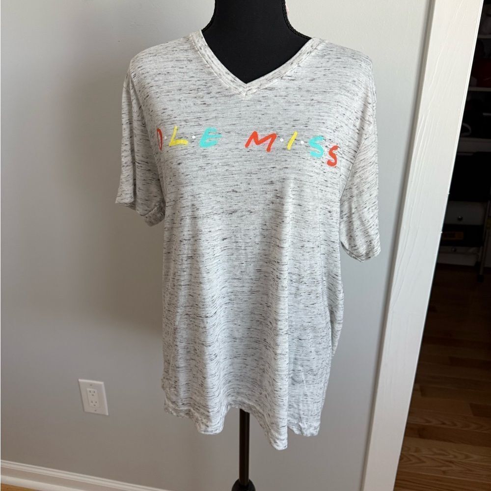 Ole Miss Bella Canvas Heathered Gray T-Shirt